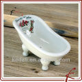 White Glaze Ceramic travel soap dish